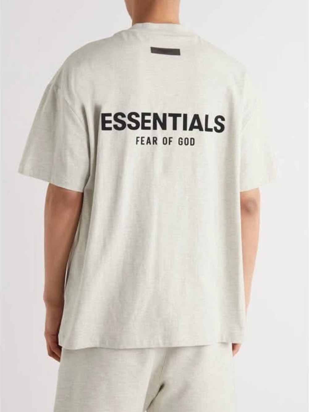 Fear of God Essentials Cream Back-Logo Short Sleeve Tee